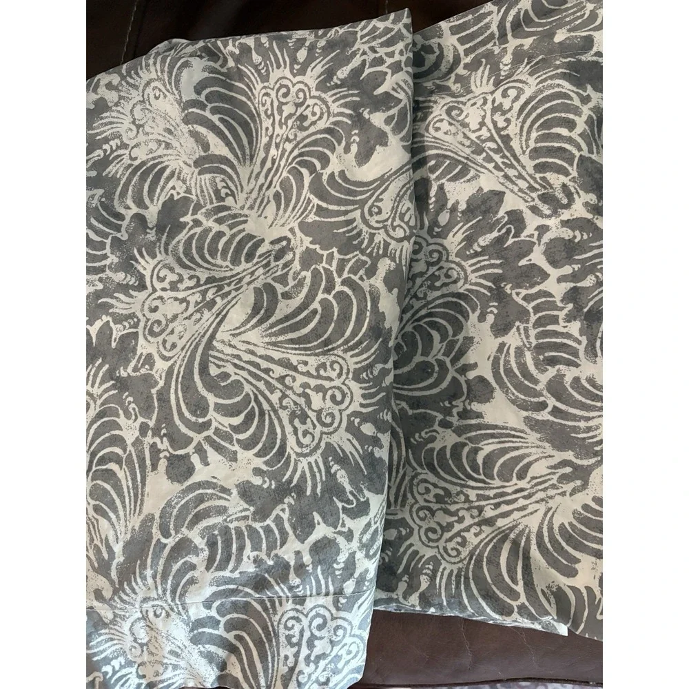 Pottery Barn White and Gray euro cotton Pillow Shams